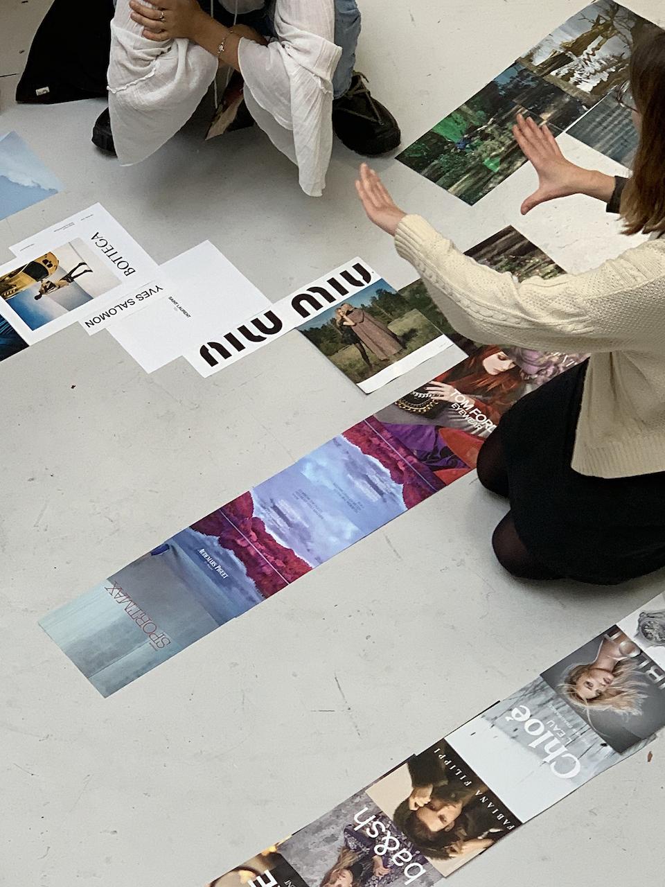 A Magazine Reader 03 workshop. Work in progress by Isabelle Mauduit and Ellen Pearson.